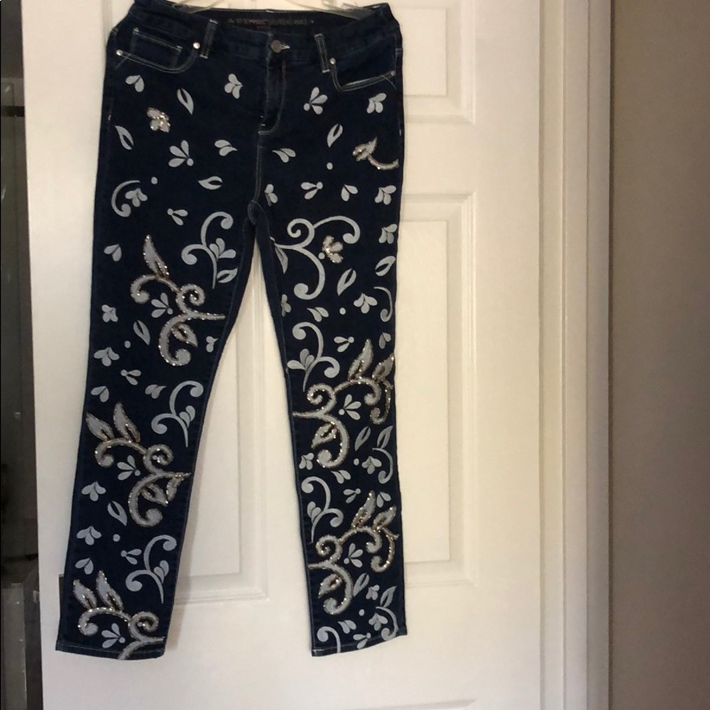 Blinged out jeans